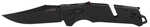 SOG Knives & Tools Trident AT Folding Knife 3.7" Straight Clip Point Black Handle D2 Steel Titanium Nitride Finish