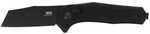 SOG Knives & Tools Diverge XR Folding Knife 3" Sheepsfoot Straight Edge Alumminum Handle Black PVD Finsih D2 Constructio