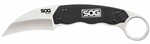 SOG Knives & Tools Gambit Fixed Blade Knife 2.58" Straight Edge Sheepsfoot Black Glass-Reinforced Nylon Handle 7Cr17MoV 