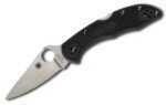 Spyderco Delica4 Lightweight Folding Knife Vg10/Satin Plain Clip Point Circle Thumb Hole/Pocket 2.875" Blue FRN Box