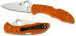 Spyderco Delica 4 Folding Knife VG-10 Blade Steel OrangeFRN Handle C11FPOR