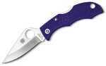 Spyderco Ladybug 3 1.94" Folding Knife Clip Point Plain Edge VG-10 Purple FRN Circle Thumb Hole LPRP3