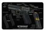 TekMat For Glock Pistol Mat 3D Cut Away 11"x17" Black 17-GLOCK-CA