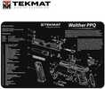 Tekmat Cleaning Mat Pistol Size 11"x17" For Walther Ccp Black Tek-r17-wal-ccp