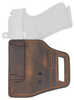 Versacarry V-Slide Belt Slide Holster Right Hand Fits Glock 19 Distressed Leather and Polymer Brown VSL211G19