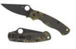 Spyderco Paramilitary2 Camo G-10 Black Blade Plainedge