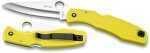 Spyderco Pacific Salt Yellow FRN H-1 Plainedge Knife