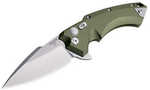 Hogue X5 4in Folder Spear Pt Tumbled Finish Od Green Alum