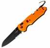 Hogue Trauma 3.5in 1st Resp Sheepsfoot Partserr Blk Orng G10