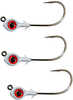 Zman Redfish Eye Jig Heads 0.1875 Oz-Red