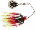 Strike King Mini Spinnerbait Black Chart White Red 6pk