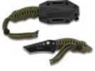 CRKT Crawford Neck Black With Olive Drab Cord Wrap