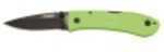 Ka-Bar Mini Dozier Folder Knife In Zombie Green 4072ZG