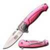 M-Tech 4.5" Mirror Polished Pink Aluminum Handle Folder