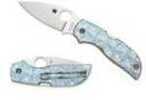 Spyderco- Chaparral Blue Stepped Titanium Folder 2.79" Blade Md: C152STIBLP