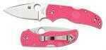 Spyderco- Native 5 Plain Edge Pink Folding Knife W/2.95" Blade