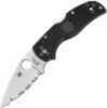 Spyderco- Native 5 Serrated Edge Folding Knife 2.95" Black Blade