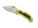 Spyderco 2.96in Snap-It Salt Fldg Knife-PlainEdge-Yellow FRN