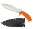 Spyderco 12.25in Rock Salt Fixed Blade-PlainEdge-Orange FRN