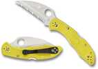 Spyderco Salt2 Folder 2.89in Wharncliffe Serrated Yellow FRN