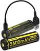 Nitecore NL1826R 2600mAh USB RCHRGBL 18650 Li-ion Battery