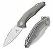 Defcon Shark's Tooth Folder 3.5 in Blade Light Gray Titanium