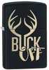 Zippo Black Matte Lighter Buck Off