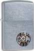 Zippo Street Chrome Lighter with Button Logo