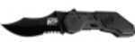 Smith & Wesson Military Police Ma Black Scooped Back Dps Knife