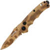 Schrade Folder 2.5 in Desert Camo Combo Blade Aluminum Handle