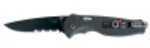 SOG Flash I Black TiNi Folding Knife Partially Serrated