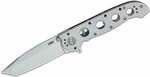 Columbia River CRKT 3.89" Folding Plain Bead Blasted 12C27 Sandvik Blade/ Stainless Steel Handle