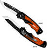 AccuSharp 741C Replaceable Blade Razor 3.50" Folding Plain Stainless Steel Blade/Blaze Orange Ergonomic Anti-Slip Anodiz