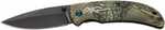 Browning 3220344 Prism 3 Edc Folding 2.38" Plain Black Oxide 7cr17mov Ss Blade, Camo W/brass Accents & Logo Anodized Alu