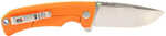 S.o.g Sog14060343 Tellus Flk 3.65" Folding Clip Point Plain Stonewashed Cryo 440c Ss Blade, Blaze Orange Textured Grn Ha