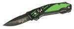 Havalon Bone Collector Folder 3.06-Inch Blade, AUS-8 Drop Point Fiberglass Reinforced Nylon Black/Green Md: XTC-BCG