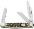 Boker Stockman Folder Knife With 3 Blades & Bone Handle Md: 7474Ab