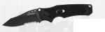 Kershaw Black Clip Point Folder Knife With Tungsten DLC Coating/Serrated Edge Md: 1910CKTST