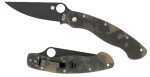 Spyderco C36GPCMOBK C36 Military Folder 4" Black Steel Plain Edge G10 Camo