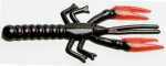 Zoom Big Critter Craw 4.5In 12/bg Black-Red/Red Claw Md#: 039-129