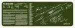 TEKMAT Armorers Bench Mat 12"X36" M1 GARAND Olive Drab