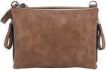 Type/Color: Casual CROSSBODY/Brown Size/Finish: 11"X8"X4" Material: Vegan Leather LADIES: Y Other FEATURES:: Center CCW Compartment Can Be Accessed Right/Right & Top CCW Compartment 10"W X 7.5"H 3 Spe...