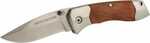 Winchester Knife 6.87" Oal  ss /wood Folder With Pocket Clip