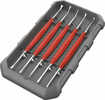 Real Avid AVAGSPS Accu-Grip Steel Picks Double Sided, Red Rubber Grips (5 Pieces)