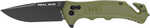 Real Avid AVRAV4 RAV-4 3.25" Folding Drop Point Plain Black Oxide 8Cr13MoV SS Blade, OD Green Textured GFN Handle, Clams