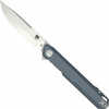 CobraTec Knives CTMONGRY Monarch 3.50" Folding Plain Satin D2 Steel Blade, 4.75" Gray G10 Handle