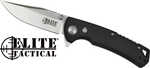 Mc Elite Tactical Chaser 3.5" Clip Point Folder Black/SS